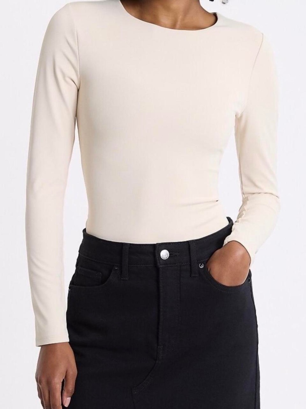 Express Body Contour Bodysuit Long Sleeve